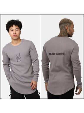 Men's Saint Morta Icon Waffle Thermal Long Sleeve T-shirt-Size 2XL